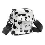 PALAY Canvas Bag Crossbody Bag Phone Bag For Girls Crossbody Shoulder Bag Sling Bag With Adjustable Shoulder Strap Cute Print Versatile Girls Crossbody Bag, Black