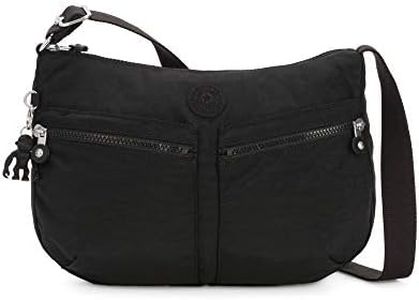 Kipling Women's Izellah Crossbody Bag, Black Noir, 12.25" L X 9.25" H X 5" D