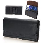 PU Leather Mobile Phone Holster Holder Belt Clip Case Pouch for iPhone 16/16 Pro / 15 Pro / 15 14/14 Pro 13 12 11 Pro XS X / 11 XR, Samsung Galaxy S24 S23 S22 S21 S20 S10 A40 A20e J5, Pixel 8 7a