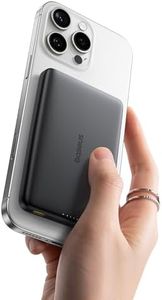 Baseus Picogo Magsafe Portable Charger, Qi2 Certified 0.5" Ultra Slim 15W Wireless Power Bank, 10000mAh 27W Fast Charging Magnetic Battery Pack with USB-C for iPhone 16/15/14/13/12 Series Only