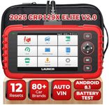 LAUNCH CRP129X V2.0 OBD2 Scanner Car Diagnostic Tool for ABS SRS Transmission Engine Diagnostic, with 12 Service Functions, Lifetime Free Update, Auto VIN, Battery Test