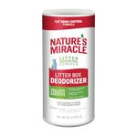 Nature's Miracle Litter Box Deodorizer, 20 Ounces, Litter Deodorizing Powder, Cat Odor Control Formula