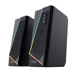 Trust Gaming GXT 609 Zoxa 2.0 PC Speakers, 12 W Peak Power, RGB Illuminated Set, USB Powered Sound System, 3.5 mm Aux, Volume Control, Stereo Computer Speakers for Desktop and Laptop - Black