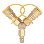 Y Splitter, Natural Gas Quick Connect Adapter, Natural Gas Conversion Kit, Natural Gas Quick Connect, for Grills Generators, Gas Grill, Pizza Oven, Rv, Generator, Patio Heater, Blackstone Natural