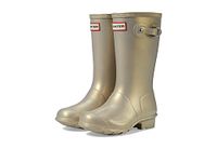 Hunter Unisex-Child Original Nebula Rain Boot, Pale Gold, 4 Big Kid