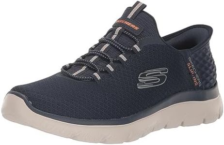 Skechers Men's Summits High Range Hands Free Slip-in Sneaker, Navy, 7 Wide