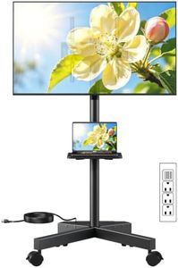 PERLESMITH Rolling TV Stand with Power Outlet for 23–60 Inch TVs