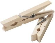 Household Essentials Classic, Bag of 50 Birchwood Clothespins, Count