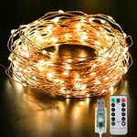 String Fairy Lights,Waterproof Twinkle Lights, 33ft 100LED USB Powered Lights for Bedroom,Bedroom Lights for Room Decor with 8 Modes for Wedding Party Home Patio Lawn Garden Bedroom Outdoor Indoor