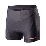 Souke Sports Cycling Shorts Women's 3D Padded Breathable Bicycle Underwear Short Dark Gray