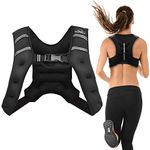 Aduro Sport Weighted Vest Workout Equipment, 4lbs/6lbs/12lbs/20lbs/25lbs/30lbs Body Weight Vest for Men, Women, Kids (6 Pounds (2.72 KG))