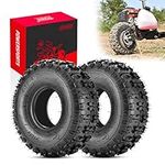 2 Pack of 4.10-4 410-4 4.10/3.50-4 Tires replacement for Garden Rototiller Snow Blower Mowers Hand Truck Wheelbarrow Go Cart Kid ATV