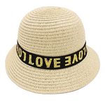 VRITRAZ Breathable Love Kids Beige Hat for Boys and Girls, Summer Sun Protection, 6 to 14 Years.……