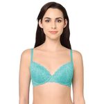 Wacoal Plush Desire Padded Wired Low Coverage 3/4Th Cup Fashion Bra - Blue