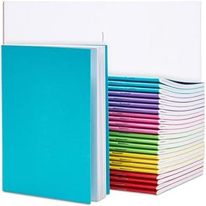 Paper Junkie 24 Pack Blank Books for Kids to Write Stories, Bulk Small Notebooks Journals for Students, Drawing, Sketching, Unlined Pocket Size (Colorful Covers, 4.3 x 5.6 In)