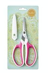 Beaditive Multipurpose Craft Scissors - High-Leverage Crafting Scissors with Sharp Carbon Steel Blades - Ergonomic Sewing Scissors for Heavy Duty Projects - Safe Office, Scrapbook, Leather Scissors