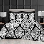 Pamposh King Size Duvet Cover Sets - Reversible Kingsize Duvet Cover Sets - Premium Microfibre Bedding Sets King Size - Ultrasoft Hypoallergenic Duvet Cover Sets King Size