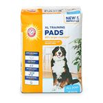 Arm & Hammer for Dogs XL Training Pads | 30% Larger Coverage, New & Improved Super Absorbent, Leak-Proof, Odor Control Quilted Dog Training Pads with Baking Soda| 36 Count Wee Wee Pads,White