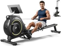 YPOO Rowing Machine for Home, 350 LB Capacity, 16-Level Silent Resistance, Magnetic Rowing Machines for Home Foldable, Full-Body Workout Compact Rowing Machine for Cardio & Strength with APP Support