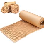 Honeycomb Packing Paper 12 IN x 164 FT Biodegradable Cushioning Wrap Roll, Eco Friendly Kraft Wrapping Paper for Moving Shipping Fragile Items Gift Packing Material