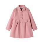 Mud Kingdom Toddler Girls Peacoat Dress Coat Turn-down Collar Pastel Winter Jacket 4T