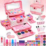 Kids Makeup Sets For Girls Toys - Children Makeup Sets For Girls Washable Make Up Set, Childrens Princess Play Games Toy Presents, Little Girl Birthday Gifts Set For Age4-12 Year Old