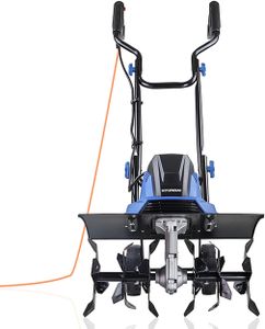 Hyundai 1500W Electric Garden Tiller – 6 Steel Blades, 45cm Width, 22cm Depth
