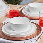 Karaca Salvare 18-Piece New Generation Bone China Dinnerware Set for 6 People, Dinner Plates, Side Plates, Cereal/Soup Bowls, Crockery Set, Grey