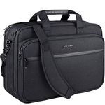 KROSER 18" Laptop Bag Premium Laptop Messenger Bag Fits Up to 17.3 Inch Laptop Shoulder Bag Expandable Water-Repellent Computer Bag with RFID Pockets for Travel/Business/School/Men/Women-Black