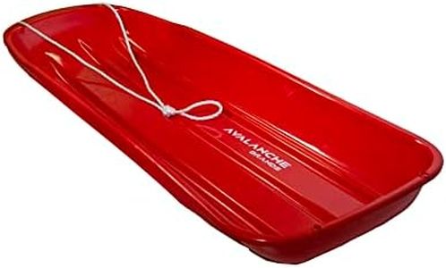 Avalanche Brands | Classic 48" Downhill Toboggan Snow Sled | Red | Fit for 2 Riders