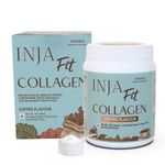 INJA Wellness Fit Marine Collagen Supplement for Women, Men, Collagen Powder with Vitamin C, Japanese Formulation, Healthy Joints, Muscles, Skin & Hair, Sugar and Gluten Free, Coffee Flavor, 250 gm