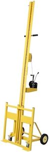 Drywall Panel Lift for Walls, 150 lbs Load Capacity, Heavy Duty Lifter with Wheels, Yellow, 100 inches Height