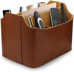 Londo Leather Remote Control Organizer and Caddy with Tablet Slot