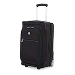 SwissGear Garment Upright Wheeled Luggage, Black, Carry-On 20-Inch