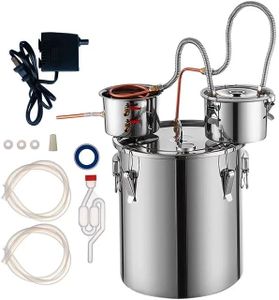 13.2 Gal/50L Alcohol Still, 3 Stainless Steel Pots Home Brewing Kit with Built-in Thermometer, Water Pump for DIY Whiskey, Wine, Brandy, Bourbon, Essential Oil