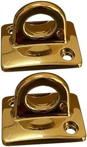 Fqsoran Large Loop Wall Plate Hanging Circle Hook for Velvet Stanchion VIP Rope Crowd Control Rope Barrier 2PCS Gold