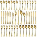 Gold Silverware Set, Mirror Polish 