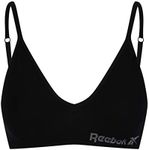 Reebok Justine Women’s Crop Top | Bras for Women Made with Stretch Cotton | Cropped Low-Impact Gym Top with Removable Pads in 3 Colours