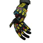 Tiivra Street Riding Gloves - High-Tech PVC Knuckle Protector, Abrasion-Resistant Fabric, Ventilated Summer Riding, Touchscreen Compatible, Ideal for Urban and City Riders (Heatseeker, L)