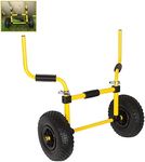 Suspenz Kayak Cart Trolley, Sit on Top SOT Adjustable Width Transport Carrier with No Flat Airless Wheels, Yellow, (22-0077)