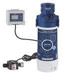 GROHE Blue S-Size Filter Starter Set (Filter Head, Filter Cartridge Capacity 600 L, Flow Meter Including 2 x AA Batteries), for Use with GROHE Blue Pure and GROHE Red Water Systems Taps, 40438001