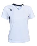 Kookaburra Women's Kb Short Sleeve T shirt, White/Ink, M UK