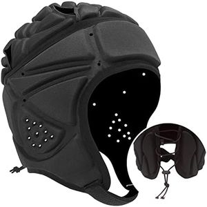 VAYEAH Soft Shell Football Helmet Scrum Cap 7v7 Rugby Helmet Foam Cotton Soft Padded Headgear Helmet Flag Football Helmet Youth Adult