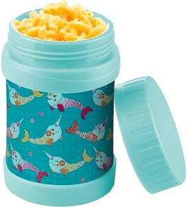 Bentology Stainless Steel Insulated 13oz Lunch Jar Thermos for Kids - Narwhal - Large Leak-Proof Storage for Hot or Cold Food, Soups, Liquids with Wide Mouth-BPA Free, Back to School Lunch Boxes, Bags