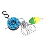 Fishing Stringer Clip Stainless Steel, Fishing Lock Buckle, Metal Fish Lock Buckles 5 Locks Chain Stringer with Reel Float Fishing Accessory(Blue-70#)