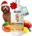 USDA Organic Dog Shampoo, Conditioner & Detangler - Best Shampoo for Goldendoodles, Poodles & Doodles - Pet Shampoo For Matted Hair - Sensitive Skin Shampoo for Puppies - Made In The USA, 16OZ (Mango)