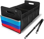 Junsungo Car Trunk Organizer Collapsible Portable Multipurpose Storage Box Grocery bag organizer trunk Storage Organizer For Car Suv Garage Camping (Medium Storage Box -three-color)