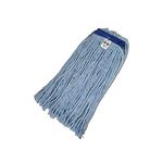 Spartano (12 Count) 16oz Cut-End Blue Synthetic Mop Head, (6 x 17 Inch) Heavy Duty Headband String Mop Refills, Mop Head Replacement for Home, Industrial & Commercial Use