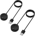 HEYUS [2 Packs] Charger Compatible with Garmin Fenix 7 7X 7S, 6 6S 6X Pro Sapphire, Venu 2 SQ, Instinct 2, Replacement USB Charging Cable Cord Clip Dock Charging Stand for Garmin Vivoactive 3/4, Fenix 5/5X, 39in/100cm