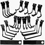 KIITLY | 14 Pack Slatwall Hooks and Hangers - Multi Sizes and Heavy Duty Slat Wall Board Accessories and 2 Adjustable Straps for Garage, Hanging, Display, Storage, and Organization